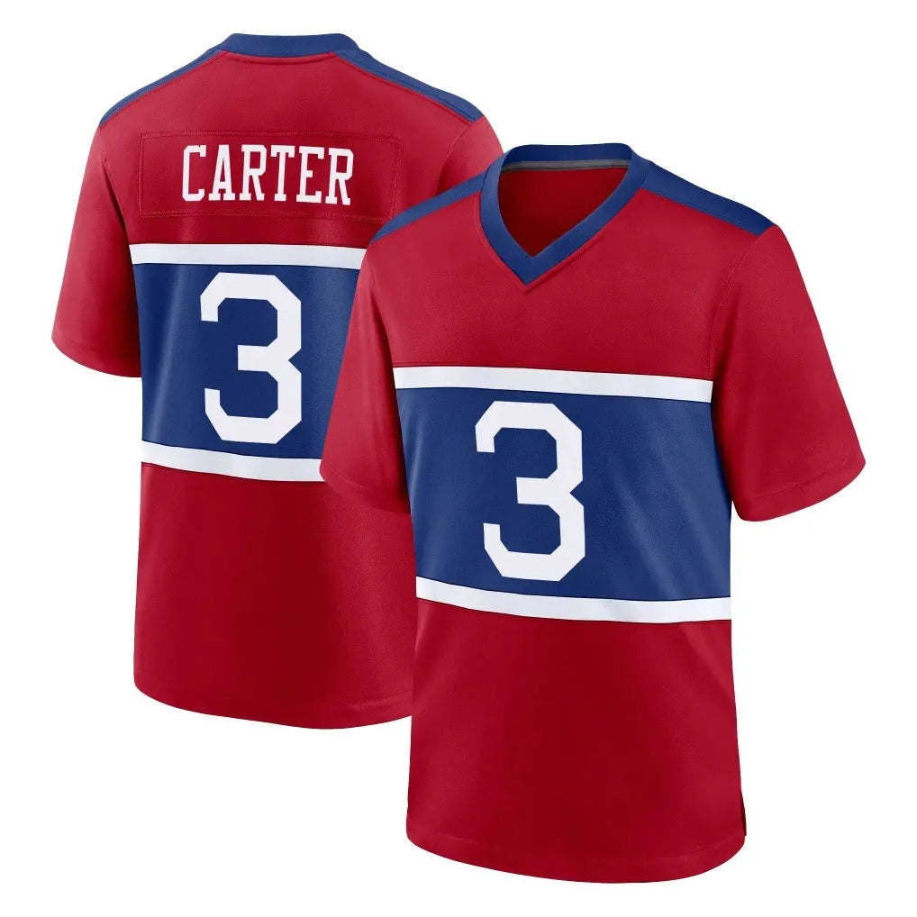 Parkc NY.Giants #3 Abdul Carter Player Red Century Home Game Stitched Jerseys