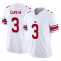 Parkc NY.Giants #3 Abdul Carter Player White Limited Vapor F.U.S.E. Home Game Stitched Jerseys