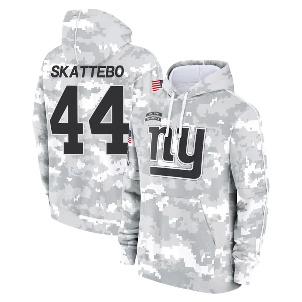 Parkc NY.Giants #44 Cam Skattebo Player Arctic Camo Salute to Service Pullover Hoodies Limited Game Stitched Jerseys