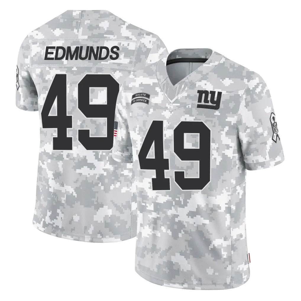 Parkc NY.Giants #49 Tremaine Edmunds Player Arctic Camo Salute To Service Limited Game Stitched Jerseys