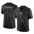 Parkc NY.Giants #49 Tremaine Edmunds Player Black Limited Reflective Home Game Stitched Jerseys