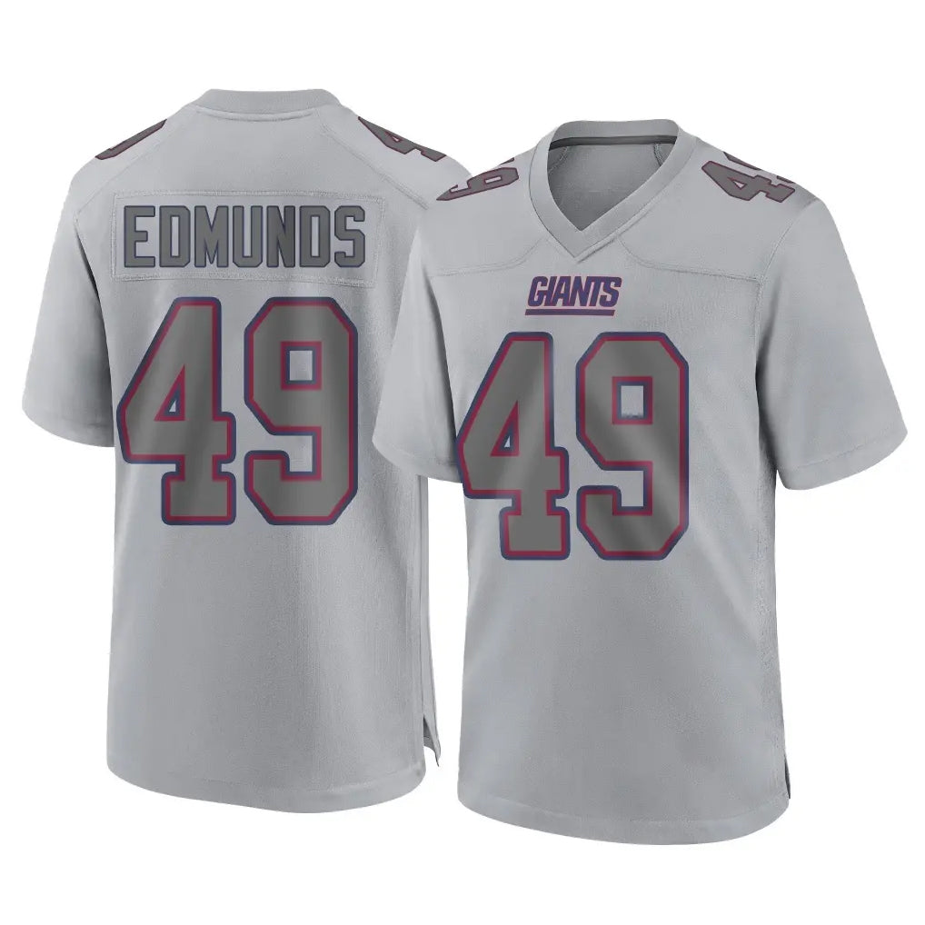 Parkc NY.Giants #49 Tremaine Edmunds Player Gray Atmosphere Fashion Limited Game Stitched Jerseys