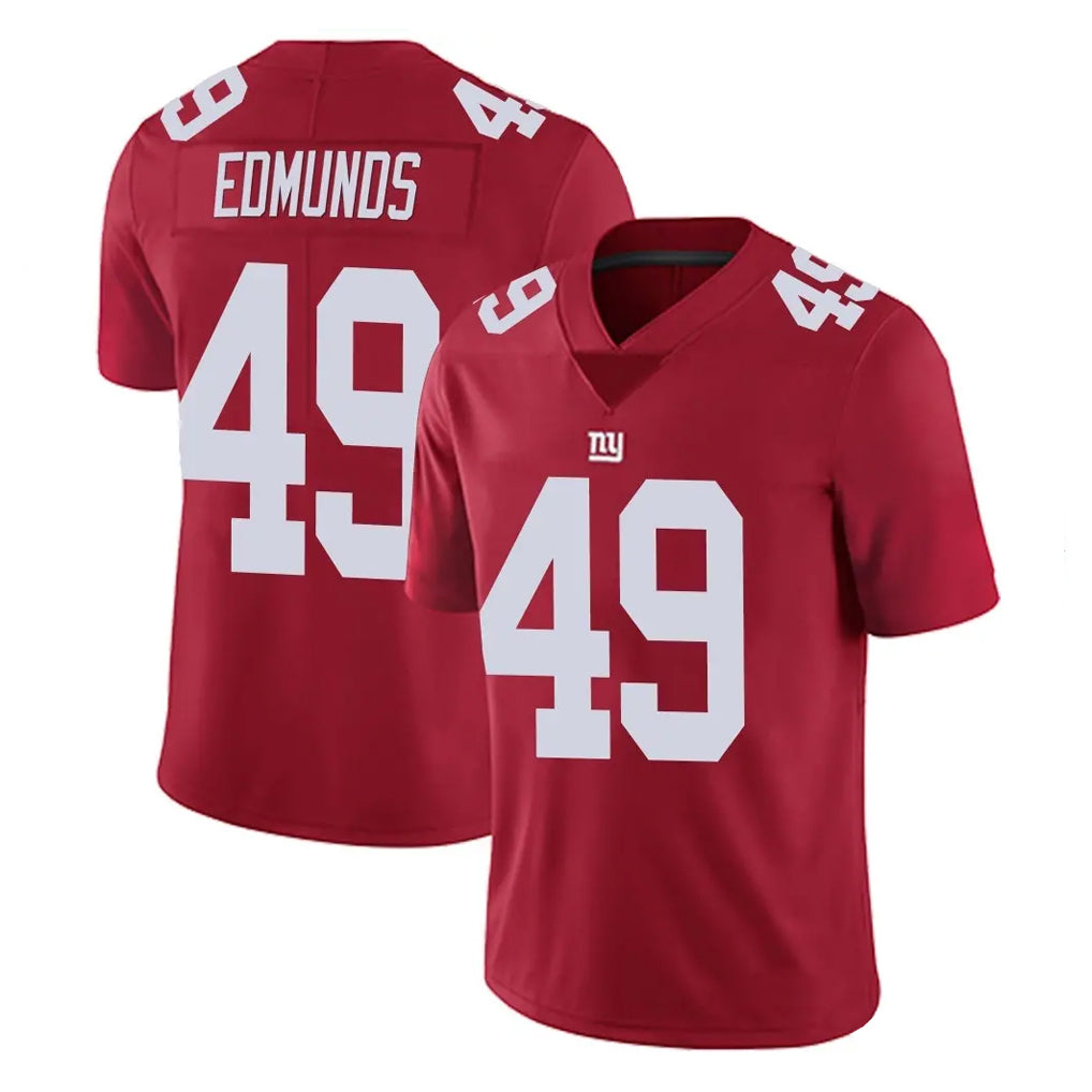 Parkc NY.Giants #49 Tremaine Edmunds Player Red Limited Vapor Untouchable Home Game Stitched Jerseys