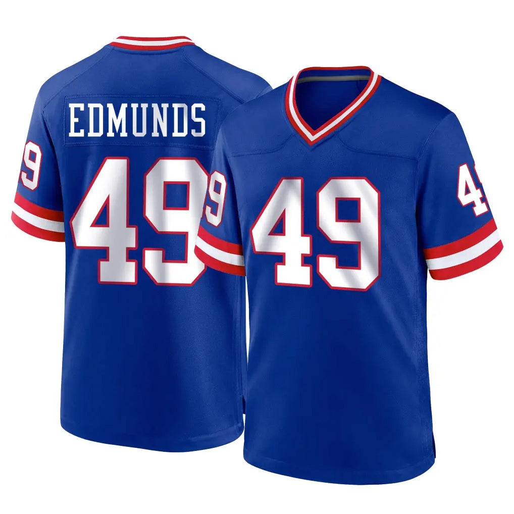 Parkc NY.Giants #49 Tremaine Edmunds Player Royal Classic Home Game Stitched Jerseys