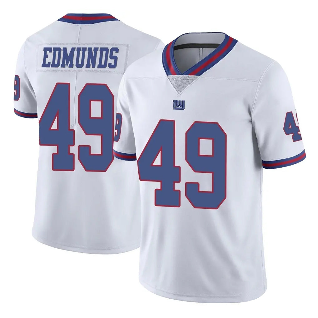 Parkc NY.Giants #49 Tremaine Edmunds Player White Color Rush Home Game Stitched Jerseys