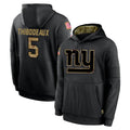 Parkc NY.Giants #5 Kayvon Thibodeaux Player Black Salute to Service Hoodies Limited Game Stitched Jerseys