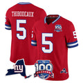 Parkc NY.Giants #5 Kayvon Thibodeaux Player Red 100th Season & State Patch Vapor Limited Home Game Stitched Jerseys