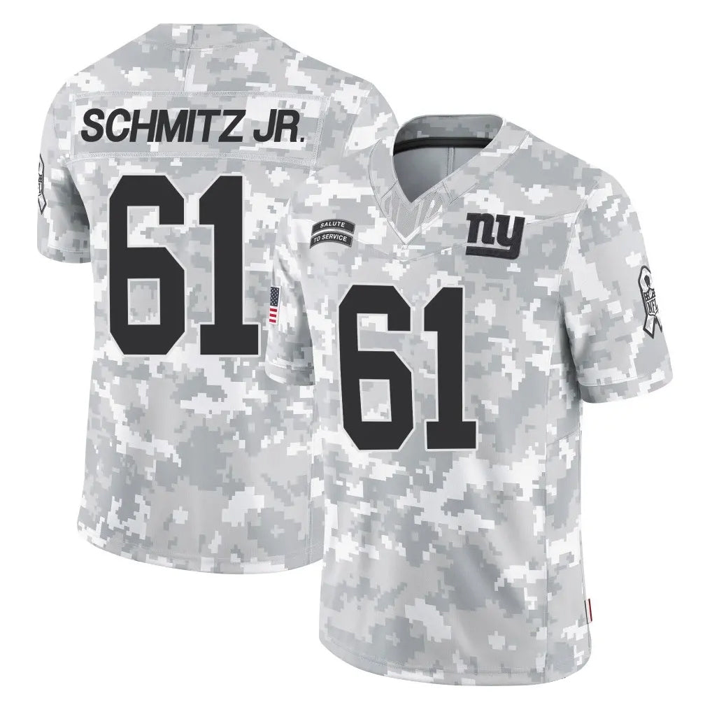 Parkc NY.Giants #61 John Michael Schmitz Jr. Player Arctic Camo Salute To Service Limited Game Stitched Jerseys
