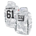 Parkc NY.Giants #61 John Michael Schmitz Jr. Player Arctic Camo Salute to Service Pullover Hoodies Limited Game Stitched Jerseys