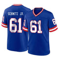 Parkc NY.Giants #61 John Michael Schmitz Jr. Player Royal Classic Home Game Stitched Jerseys