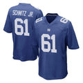 Parkc NY.Giants #61 John Michael Schmitz Jr. Player Royal Home Game Stitched Jerseys