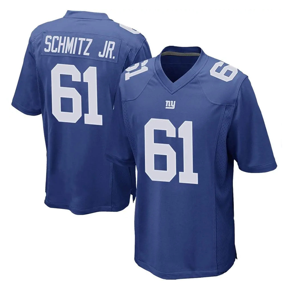 Parkc NY.Giants #61 John Michael Schmitz Jr. Player Royal Home Game Stitched Jerseys