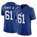 Parkc NY.Giants #61 John Michael Schmitz Jr. Player Royal Limited Vapor F.U.S.E. Home Game Stitched Jerseys