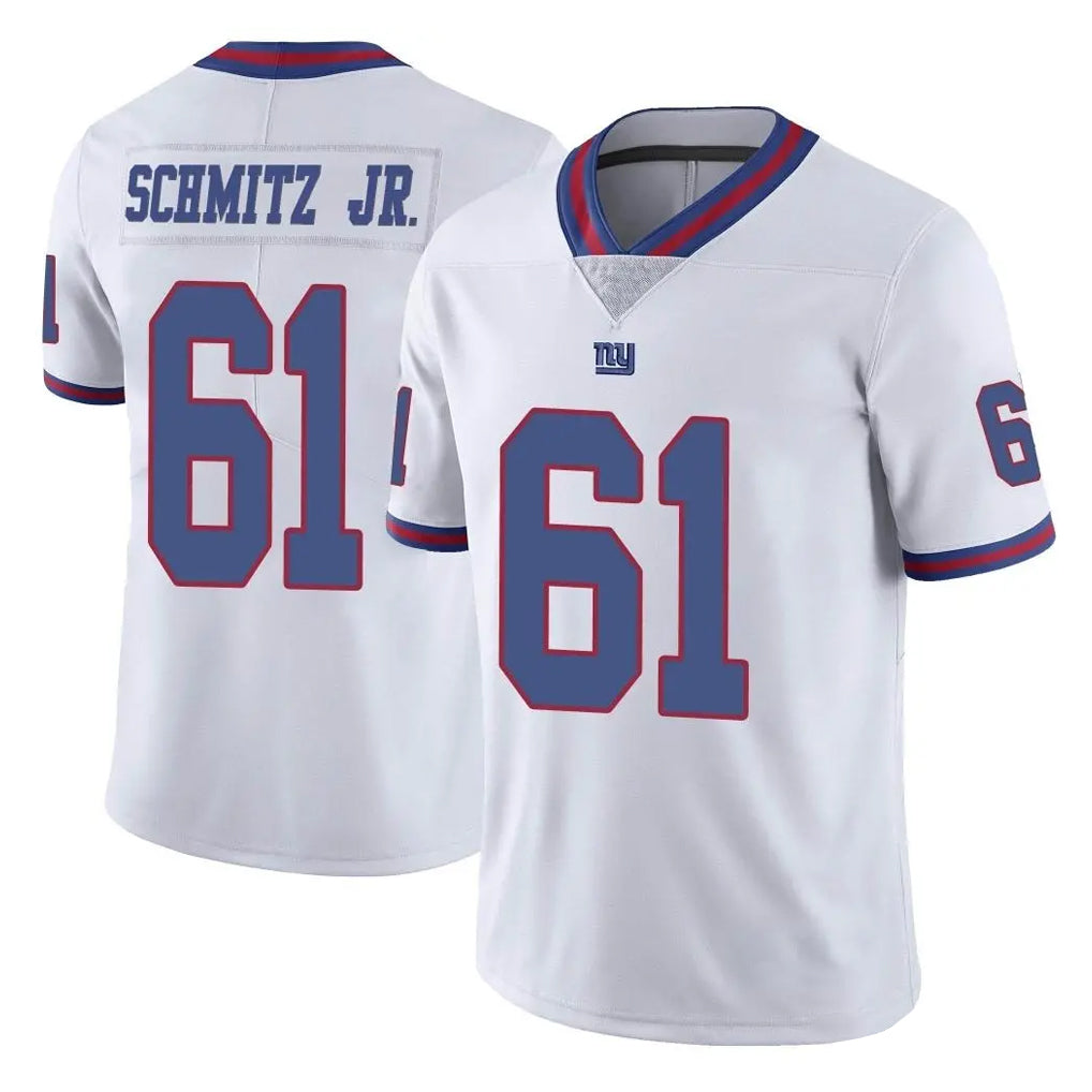 Parkc NY.Giants #61 John Michael Schmitz Jr. Player White Color Rush Home Game Stitched Jerseys