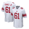 Parkc NY.Giants #61 John Michael Schmitz Jr. Player White Home Game Stitched Jerseys