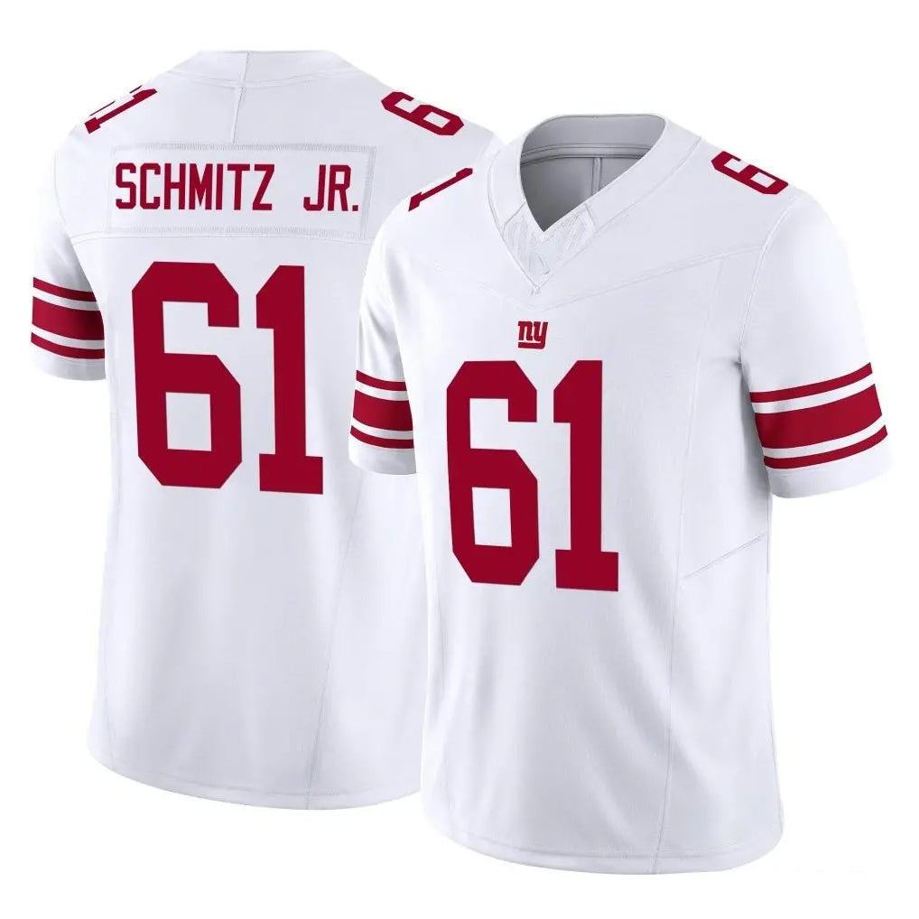 Parkc NY.Giants #61 John Michael Schmitz Jr. Player White Limited Vapor F.U.S.E. Home Game Stitched Jerseys
