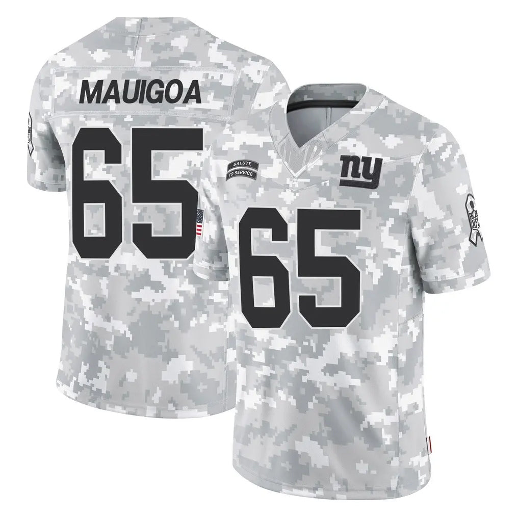 Parkc NY.Giants #65 Francis Mauigoa Player Arctic Camo Salute To Service Limited Game Stitched Jerseys