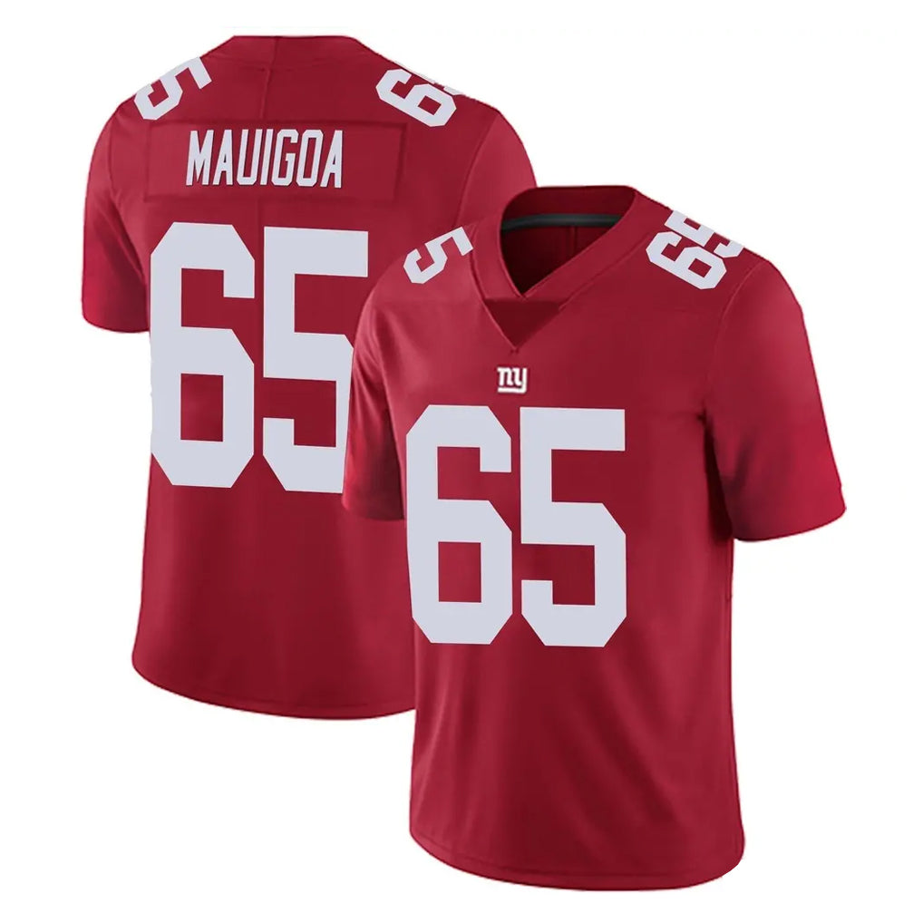 Parkc NY.Giants #65 Francis Mauigoa Player Red Limited Vapor Untouchable Home Game Stitched Jerseys