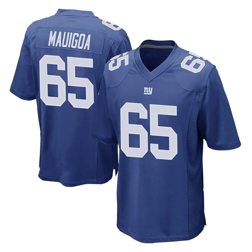 Parkc NY.Giants #65 Francis Mauigoa Player Royal Home Game Stitched Jerseys