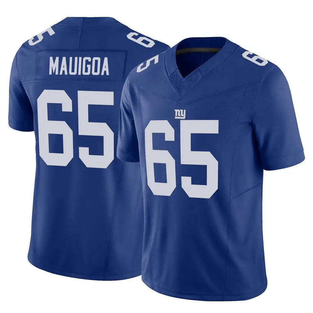 Parkc NY.Giants #65 Francis Mauigoa Player Royal Limited Vapor F.U.S.E. Home Game Stitched Jerseys