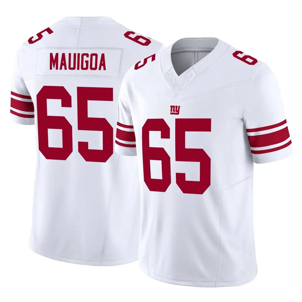 Parkc NY.Giants #65 Francis Mauigoa Player White Limited Vapor F.U.S.E. Home Game Stitched Jerseys