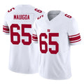 Parkc NY.Giants #65 Francis Mauigoa Player White Limited Vapor F.U.S.E. Home Game Stitched Jerseys