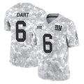 Parkc NY.Giants #6 Jaxson Dart Player Arctic Camo Salute To Service Limited Game Stitched Jerseys