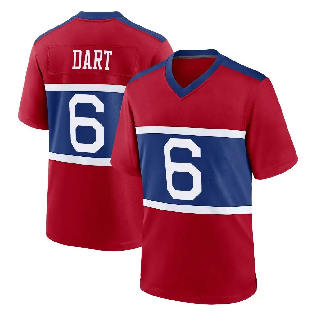 Parkc NY.Giants #6 Jaxson Dart Player Red Century Home Game Stitched Jerseys