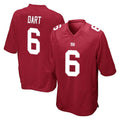 Parkc NY.Giants #6 Jaxson Dart Player Red Home Game Stitched Jerseys