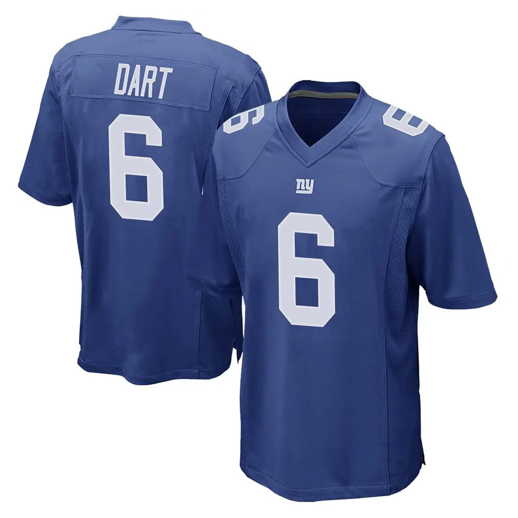 Parkc NY.Giants #6 Jaxson Dart Player Royal Home Game Stitched Jerseys