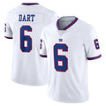 Parkc NY.Giants #6 Jaxson Dart Player White Color Rush Home Game Stitched Jerseys