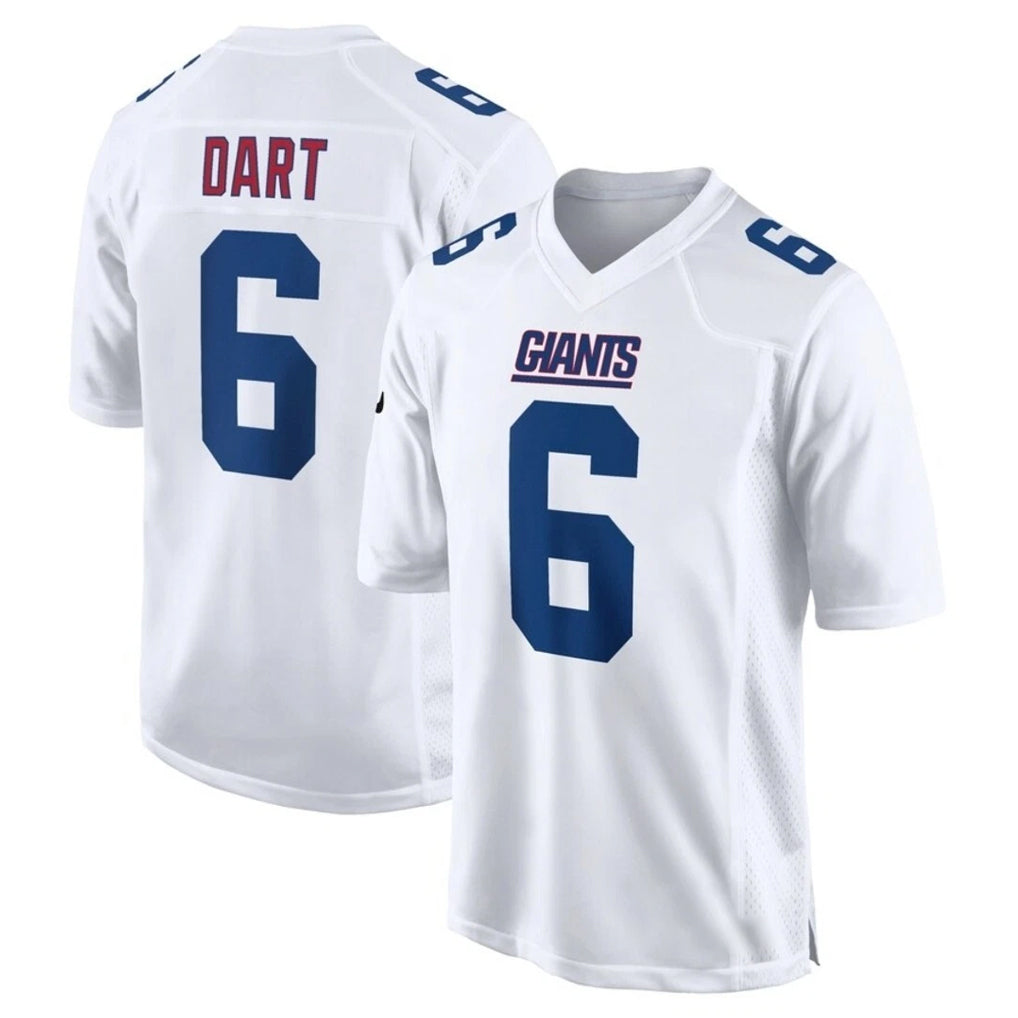 Parkc NY.Giants #6 Jaxson Dart Player White Fashion Limited Home Game Stitched Jerseys