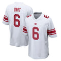 Parkc NY.Giants #6 Jaxson Dart Player White Home Game Stitched Jerseys