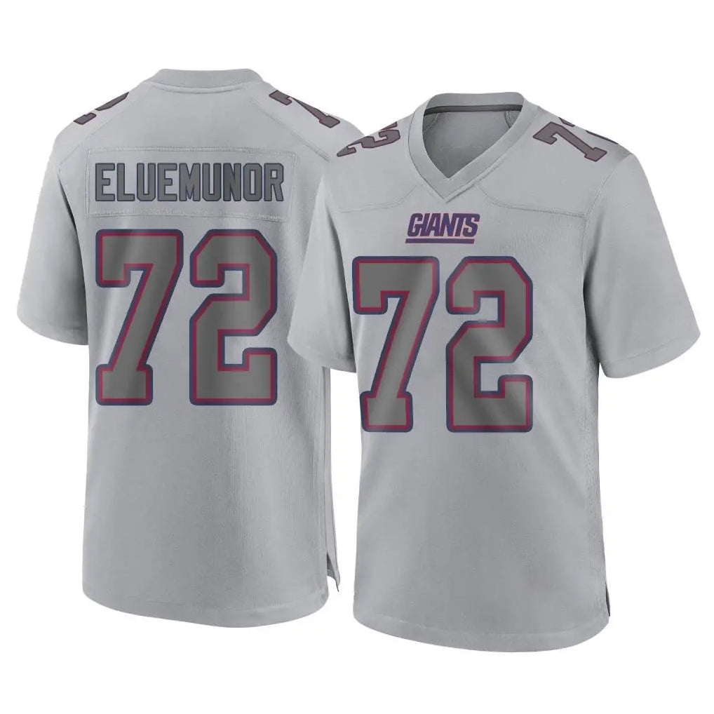 Parkc NY.Giants #72 Jermaine Eluemunor Player Gray Atmosphere Fashion Limited Game Stitched Jerseys