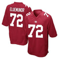 Parkc NY.Giants #72 Jermaine Eluemunor Player Red Home Game Stitched Jerseys