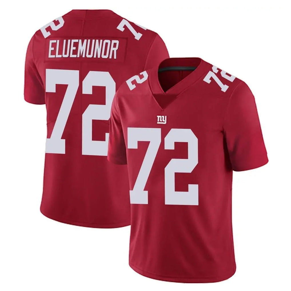 Parkc NY.Giants #72 Jermaine Eluemunor Player Red Limited Vapor Untouchable Home Game Stitched Jerseys