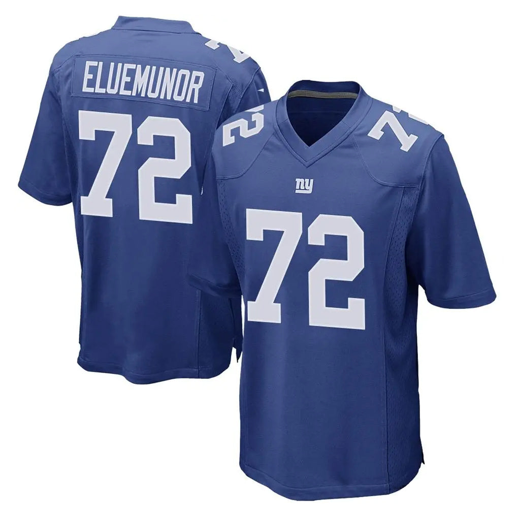 Parkc NY.Giants #72 Jermaine Eluemunor Player Royal Home Game Stitched Jerseys
