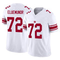 Parkc NY.Giants #72 Jermaine Eluemunor Player White Limited Vapor F.U.S.E. Home Game Stitched Jerseys