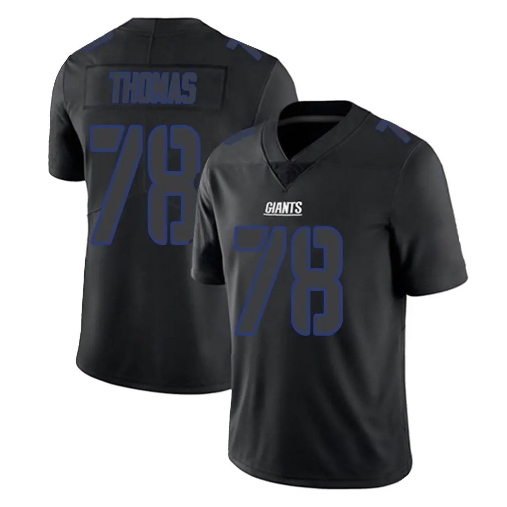 Parkc NY.Giants #78 Andrew Thomas Player Black Impact Limited Home Game Stitched Jerseys