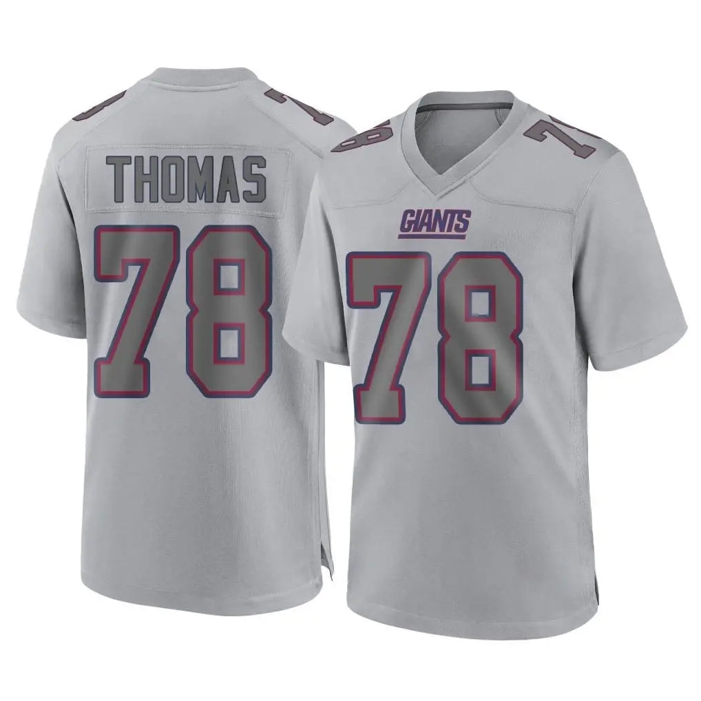 Parkc NY.Giants #78 Andrew Thomas Player Gray Atmosphere Fashion Limited Game Stitched Jerseys