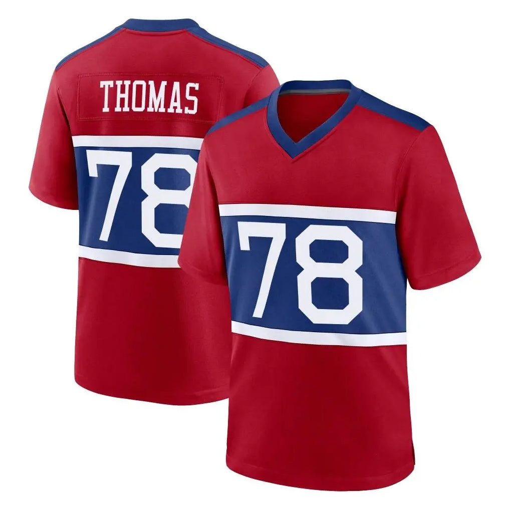 Parkc NY.Giants #78 Andrew Thomas Player Red Century Home Game Stitched Jerseys