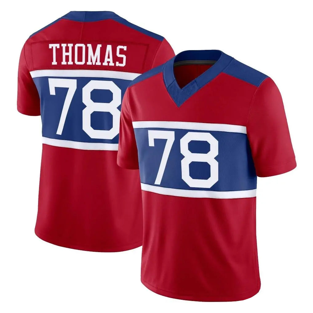 Parkc NY.Giants #78 Andrew Thomas Player Red Century Vapor F.U.S.E. Home Game Stitched Jerseys