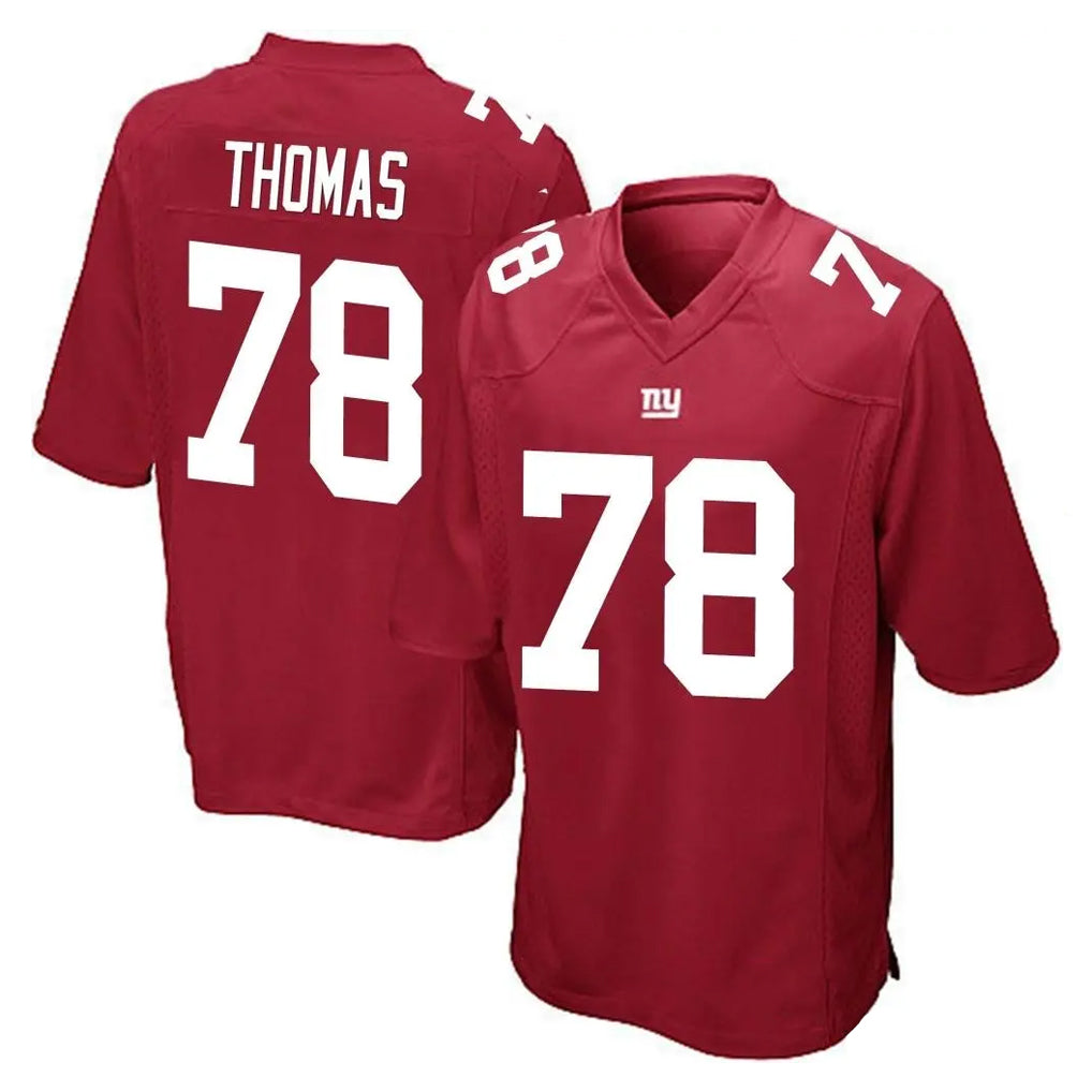 Parkc NY.Giants #78 Andrew Thomas Player Red Home Game Stitched Jerseys