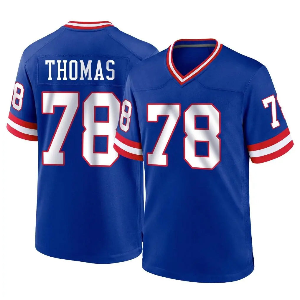 Parkc NY.Giants #78 Andrew Thomas Player Royal Classic Home Game Stitched Jerseys