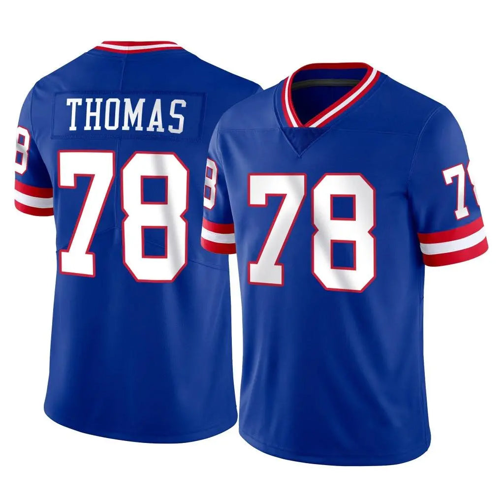 Parkc NY.Giants #78 Andrew Thomas Player Royal Classic Vapor Home Game Stitched Jerseys