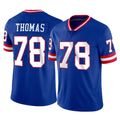 Parkc NY.Giants #78 Andrew Thomas Player Royal Classic Vapor Home Game Stitched Jerseys