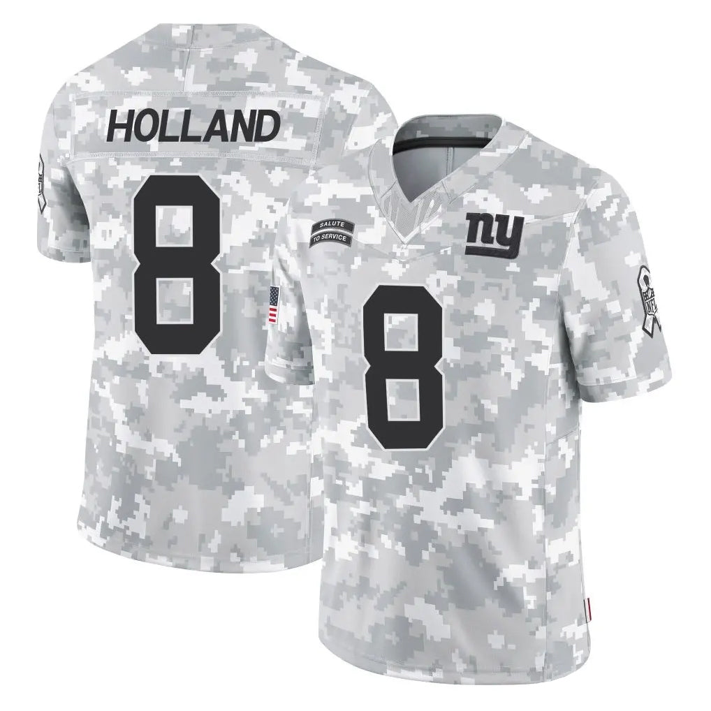 Parkc NY.Giants #8 Jevon Holland Player Arctic Camo Salute To Service Limited Game Stitched Jerseys