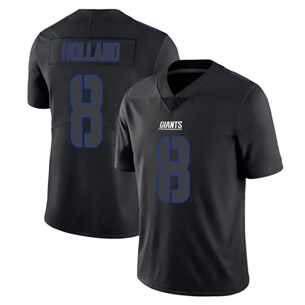 Parkc NY.Giants #8 Jevon Holland Player Black Impact Limited Home Game Stitched Jerseys