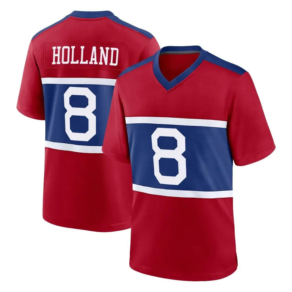 Parkc NY.Giants #8 Jevon Holland Player Red Century Home Game Stitched Jerseys