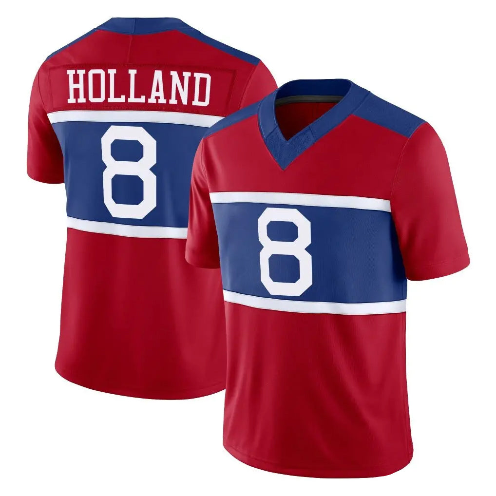 Parkc NY.Giants #8 Jevon Holland Player Red Century Vapor F.U.S.E. Home Game Stitched Jerseys